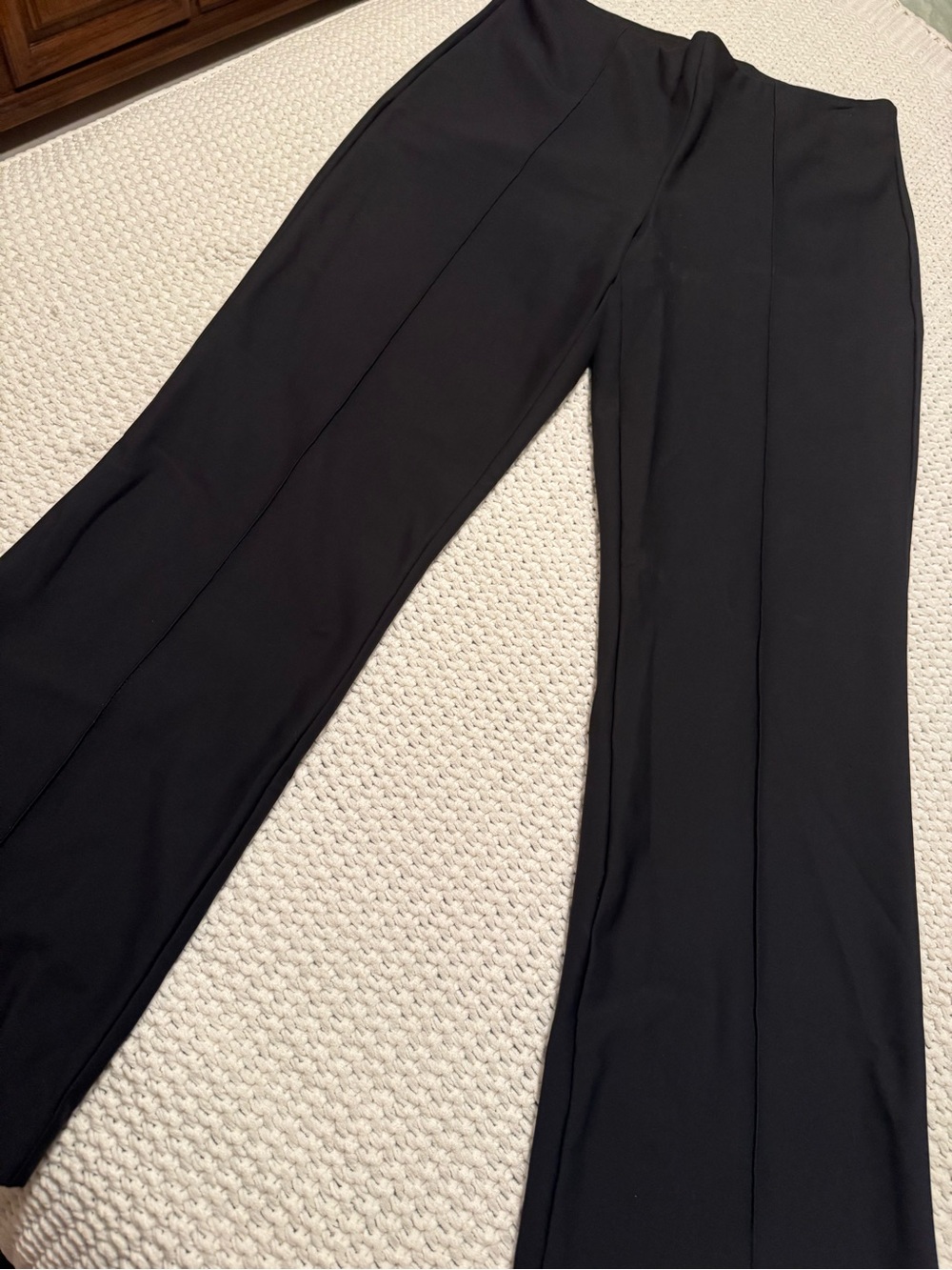 Christian Siriano Black High-Rise Wide-Leg Trousers